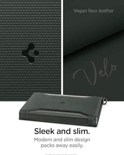 Spigen Life Passport Card Cover Holder, RFID Blocking | Travel Document Organizer, SIM Card Pin Included - Black - color: Military Green