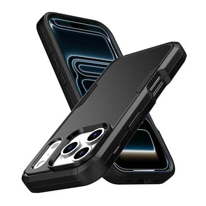 MXX for iPhone 17 Pro Max Case, Heavy Duty 3 in 1 Wing Design Protective Cover with MagSafe, Phone Case 2025 (Black) - color: Black, size: iPhone 17 Pro Max