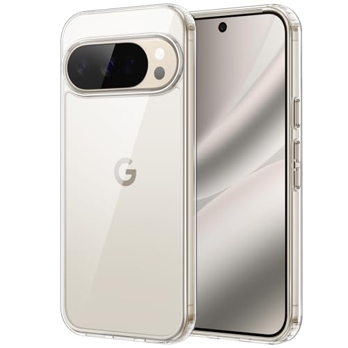 JETech Case for Google Pixel 10/10 Pro, Anti-Yellowing, Clear | Shockproof Protection, Scratch Resistant Hard PC Back, Durable Transparent TPU Bumper - color: Clear, size: Pixel 10/10 Pro