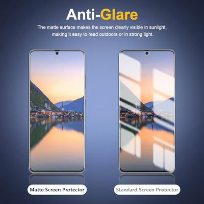 [2 Pack] Anti Glare Matte Privacy TPU Screen Protector for Samsung Galaxy S20 Plus (Not Glass), Fingerprint Sensor Compatible, Full Adhesive Flexible Film, Easy Installation - size: Galaxy S20 Plus