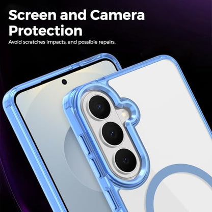 Lunivop for Samsung Galaxy s26 Plus Case Hard [Compatible with Magsafe Wireless Charging] Yellowing Resistant Magnetic Cover Clear para S 26 Plus 6.7 '' 5G 2026 Rugged Best Phone Cases Light Blue - color: Light Blue, size: Compatible with Samsung Galaxy S
