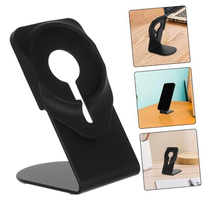 Wireless Charging Dock Stand Black Aluminum Alloy for Desk