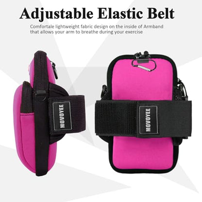 Phone Holder for Running Armband Cell Phone Holder,Small Purses for Women Crossbody Kids,iPhone 11 12 13 14 15 16e 16 17 Pro Max Xs Xr X Plus Mini Galaxy Ultra S26 S25 Note Bags Gym Arm Bands - color: 7-Pink with Crossbody Strap&Hook