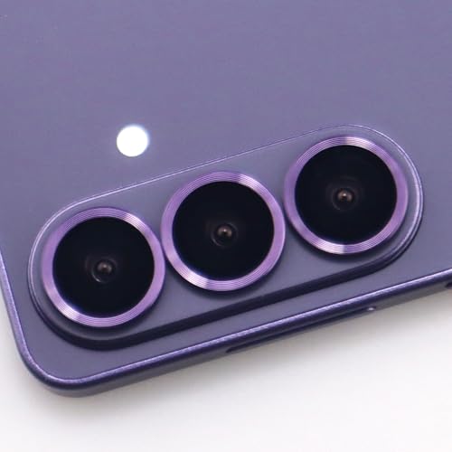 for Samsung Galaxy S26 / S26 Plus Camera Lens Protector Metal Ring Tempered Glass Lens Cover Accessories (Violet) - color: Violet