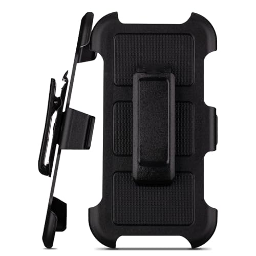 Defender for Phone Case iPhone 17 Case with Belt Clip Holster Black Orange | Heavy Duty Rugged Protective Phone Case, Dual Layer Shockproof Cover - color: Black-Orange