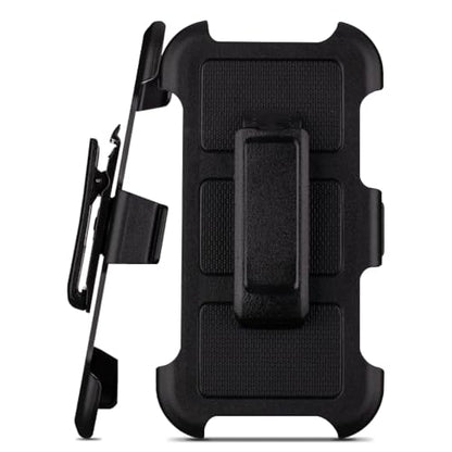 Defender for Phone Case iPhone 17 Case with Belt Clip Holster Black Orange | Heavy Duty Rugged Protective Phone Case, Dual Layer Shockproof Cover - color: Black-Orange