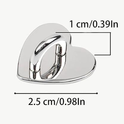12Pcs Phone Charm Hook,Finger Ring Loop Stand for DIY Hanging, Heart Phone Holder,Adhesive Phone Finger Grip Loop Stand Metal Phone Charm Rings for DIY Hanging Supplies, 4 Colors
