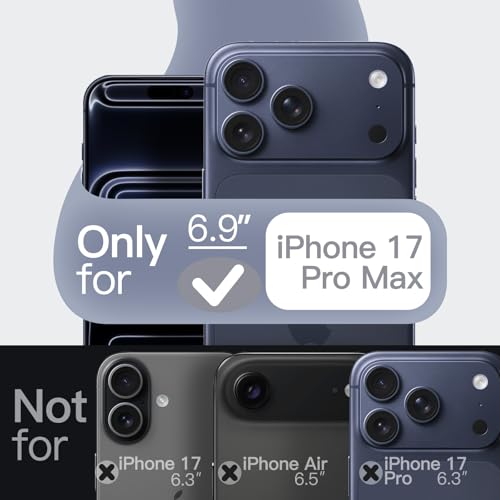 JETech Silicone Case for iPhone 17 Pro Max, Dark Blue - color: Dark Blue, size: iPhone 17 Pro Max