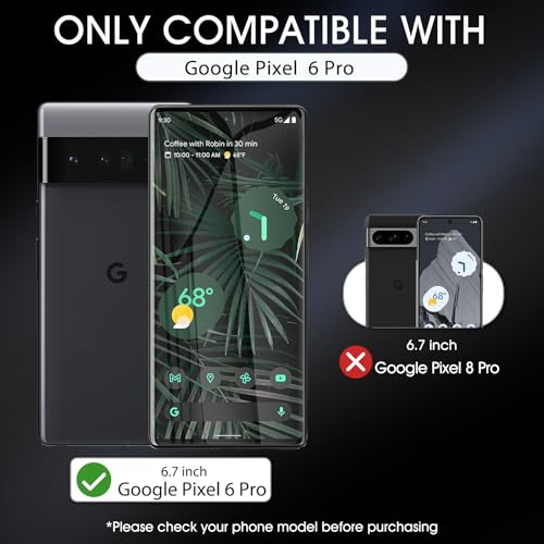 3 Pack Screen Protector for Google Pixel 6 Pro 6.7", HD Ultra-Thin Full Coverage Soft TPU Hydrogel Film Google Pixel 6 Pro - Fingerprint ID Compatible, Self-Healing, Touch Sensitive - size: Google Pixel 6 Pro