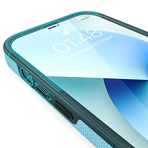 Crave Dual Guard for iPhone 14 Pro, Shockproof Protection Dual Layer Case for Apple iPhone 14 Pro (6.1") - Aqua - color: Aqua