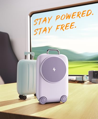 Mukiya PaktVault Traveling Fast Wireless Charging Station for iPhone Duo - color: Purple