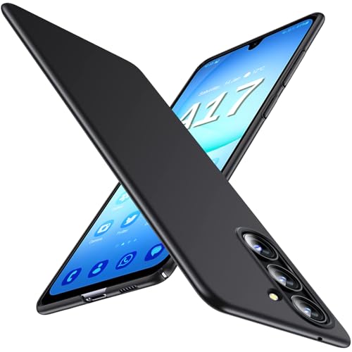 Gxmeuie Ultra Thin Case for Samsung Galaxy A17 5G, Silky Touch, Anti-Fingerprint Material, Slim Hard PC Matte Cover Anti-Scratch Shockproof Protective Cases for Samsung A17 5G (Black) - color: Black, size: Galaxy A17