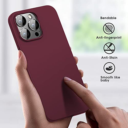 X-level Compatible iPhone 14 Pro max Case Slim Fit Ultra-Thin [Guardian Series] Soft TPU Matte Finish Coating Phone Cases Lightweight Anti-Scratch Back Cover Grip 6.7" (2022)-Wine red - color: Winered, size: iPhone 14 Pro Max