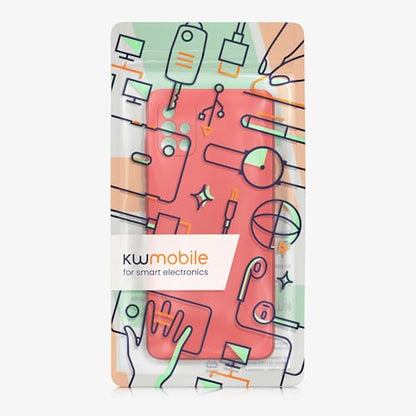 kwmobile Case Compatible with Samsung Galaxy A51 Case -Soft TPU Back Phone Cover - with Metallic Look - Metallic Dark Red - color: metallic dark red, size: Galaxy A51