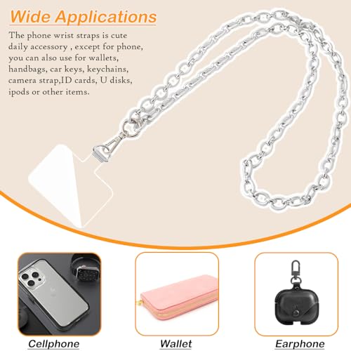 Crossbody Lanyard Strap, Universal Phone Chain Strap with Detachable Tether Tab, Durable Metal Strap Compatible with Most Phone Bags Purse - color: D