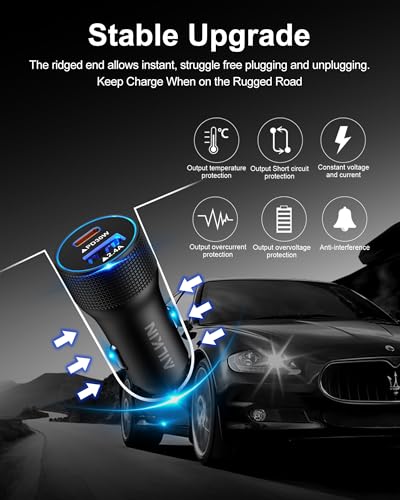 USB C Car Charger for Google Pixel, 30W PD Dual Port Fast Charging Adapter - color: Black-2