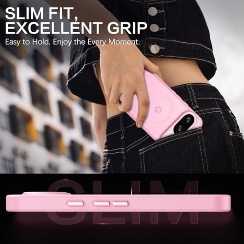 BENTOBEN for Google Pixel 9 Case [Compatible with Magsafe] Translucent Matte Magnetic Pixel 9 Case Slim Thin Shockproof Women Men Girls Boys Protective Phone Cases for Google Pixel 9 6.3", Tender Pink - color: Tender Pink