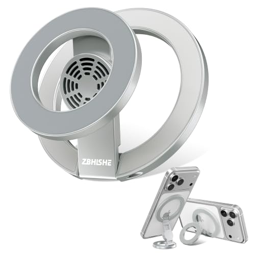 MagSafe Magnetic Phone Ring Holder Grip for Mag Car Mount, Silver - color: Silver
