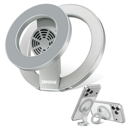 MagSafe Magnetic Phone Ring Holder Grip for Mag Car Mount, Silver - color: Silver