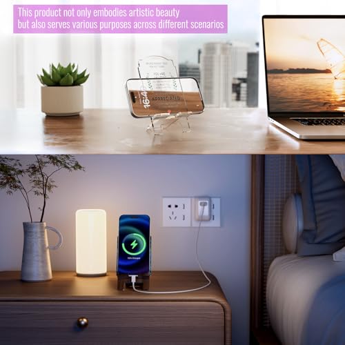 Creative Masterpiece Painting Board Phone Stand for Stylish Desktop Display – Complete Set of Acrylic Decorations, Ideal Gift Option! (Transparent - Motivational Message) - style: Transparent - Motivational Message