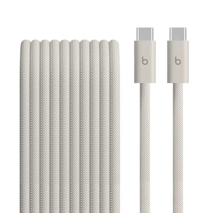 Beats 240W USB-C to USB-C Braided Cable, Fast Charging, Durable/Tangle Free, Compatible with Apple and Android Devices (3 m/10 ft) – Surge Stone - color: Surge Stone, size: 10 ft, style: USB-C to USB-C