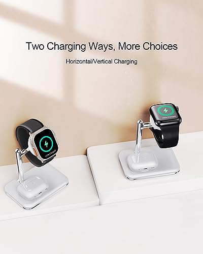 2 in 1 Charger Stand for Apple Watch and AirPods - color: White