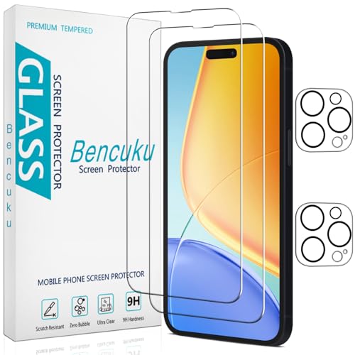2+2 Pack Screen Protector for iPhone 14 Pro Tempered Glass - size: (Standard)iPhone 14 Pro 6.1 Inch