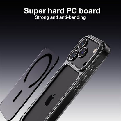 PAUL B for 2025 iPhone 17 Pro Case (Compatible with MagSafe) Military Grade Drop Protection(Drop Tested up to 13FT) Anti Yellowing|Magnetic Rugged Shockproof Phone Cover (Clear Black, iPhone 17 Pro) - color: Clear Black, size: iPhone 17 Pro