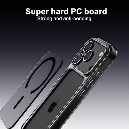 PAUL B for 2025 iPhone 17 Pro Case (Compatible with MagSafe) Military Grade Drop Protection(Drop Tested up to 13FT) Anti Yellowing|Magnetic Rugged Shockproof Phone Cover (Clear Black, iPhone 17 Pro) - color: Clear Black, size: iPhone 17 Pro