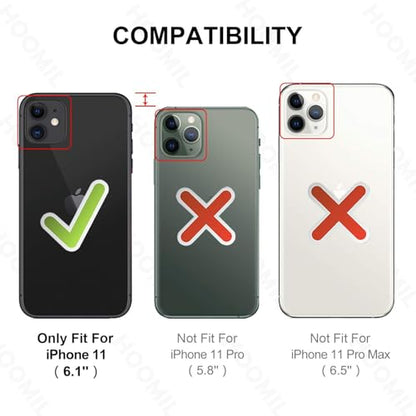 HOOMIL Case for iPhone 11 Pro 5.8-Inch, Non-Yellowing, Drop Protection, Anti-Scratch Transparent Hard Back Phone Cover - Blue - color: Blue, size: iPhone 11 Pro