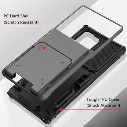 Wallet Case for Samsung Galaxy S26 Ultra 6.9 In, Credit Card Holder - color: Gray, size: Samsung Galaxy S26 Ultra