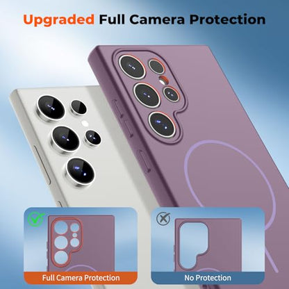 zapica Magnetic for Samsung Galaxy S24 Ultra Case, Purple - color: Purple, size: Samsung Galaxy S24 Ultra 6.8''