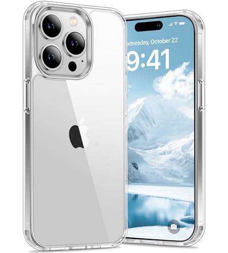 Vakoo Clear Case for iPhone 15 Pro, Anti-Yellowing | Hard Back with Military-Grade Drop Protection, Wireless Charging Compatible - color: Transparent, size: iPhone 15 Pro