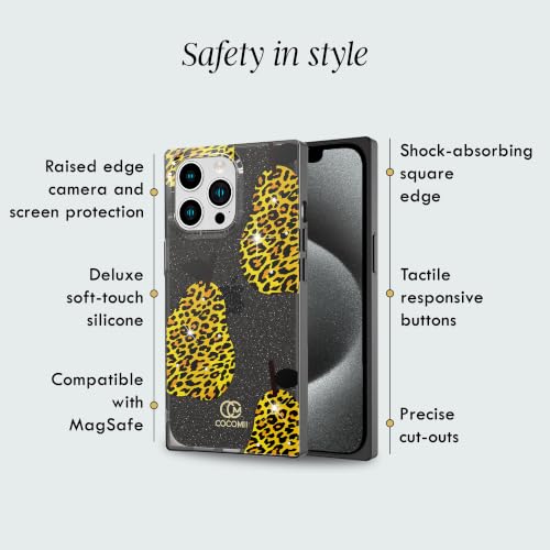 COCOMII Rectangle for iPhone 15 Pro Case, Leopard Pear | Compatible with MagSafe Wireless Charging, Shockproof 10ft Drop Protection, Camera & Screen Protection, Premium Glossy Finish - color: Leopard Pear, size: iPhone 15 Pro (6.1")