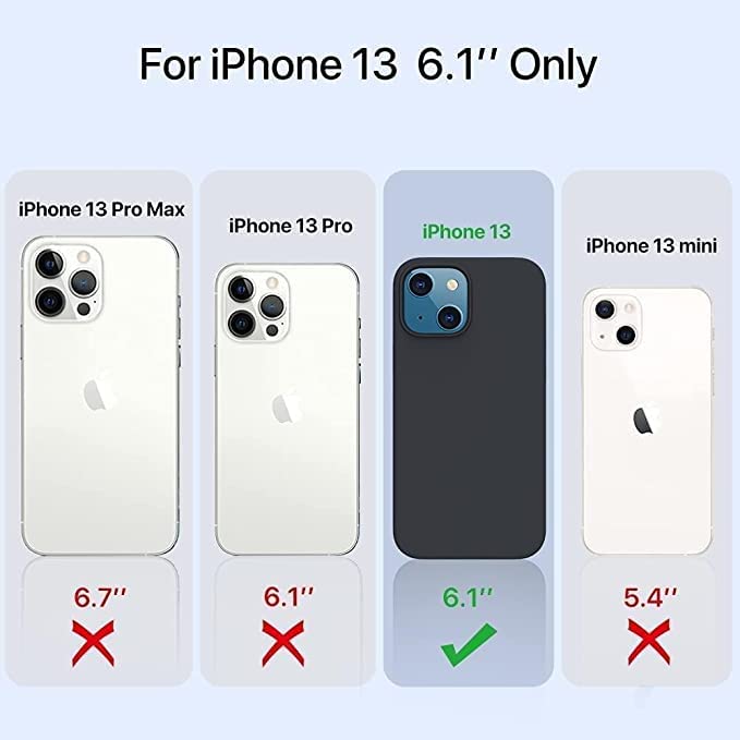 LRK Ultra Thin Black Case Compatible with iPhone 13: Slim, Soft, and Flexible (NOT Hard) [Matte Finish] Protective Black Phone Cover for iPhone 13 - Matte Black - size: iPhone 13