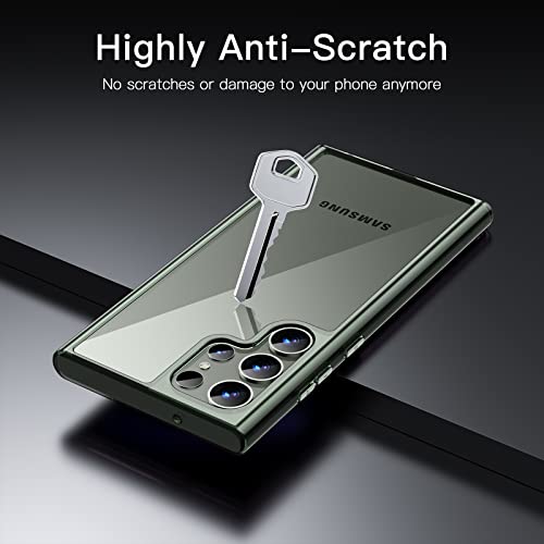 JETech Case for Samsung Galaxy S23 Ultra, Anti-Yellowing, Green | Shockproof Protection, Scratch Resistant Hard PC Back, Durable Transparent TPU Bumper - color: Green