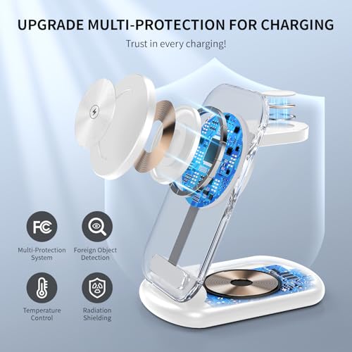 2026 Traveling Wireless Mag-Safe Fast Charging Station - color: White