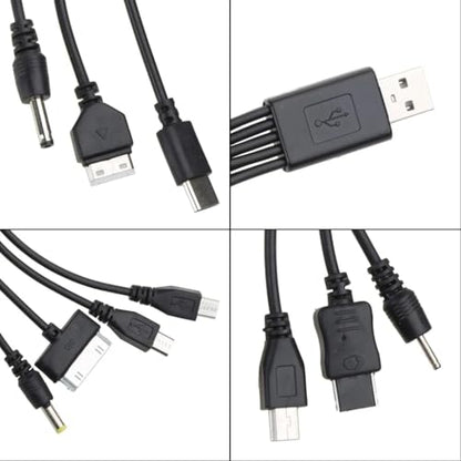 3Pcs Black 10 in 1 Universal USB Cable, Multiple Universal Charging Cable for Cell Phones Blutooth Earphone Speaker Adapter Cable, 20cm Data Cable，Cables and Interconnects，USB Cables