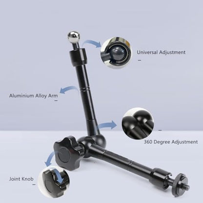 Multi-Scene Universal Tablet Holder 360° Adjustable Mount for Treadmills, Exercise Bikes, Strollers, Wheelchairs, Golf Carts & More, with Secure Clamp for 4.7–12.9" Tablets & Phones