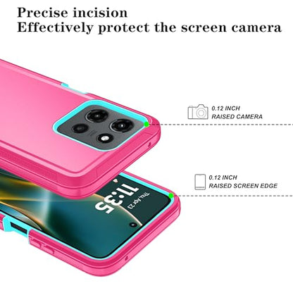 Qinmay Phone Case for Motorola Moto G 2026/Moto G Play 5G 2026 Case with HD Screen Protector, Heavy Duty Shockproof & Dropproof 3-Layer Cover Phone Case,PinkSkyBlue - color: PinkSkyBlue