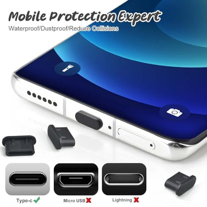 AccEncyc 30P USB C Dust Plug Type C Anti Dust Plugs Cover USB C Dust Cover - size: 30Pcs