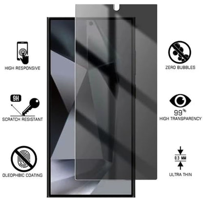 Privacy Screen Protector Tempered Glass for Samsung Galaxy Note 20 Ultra - Scratch Resistant Protective Film - Easy Installation Edge to Edge Protection - Bubble Free - size: Galaxy Note 20 Ultra