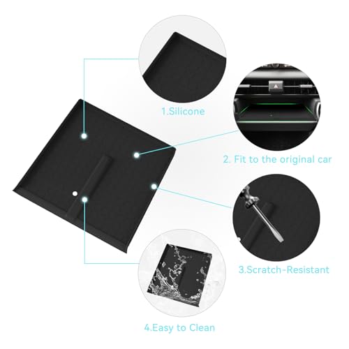 Center Console Wireless Charging Pad for Toyota RAV4 2026,Black - size: for 2026 Toyota RAV4