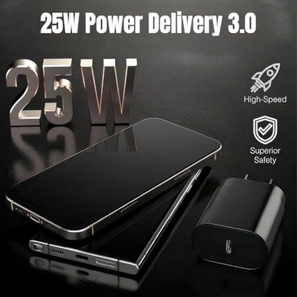 TT&C 2-Pack 25W USB C Fast Charger with 6FT Long Cable (Black) - color: Black, size: 6ft