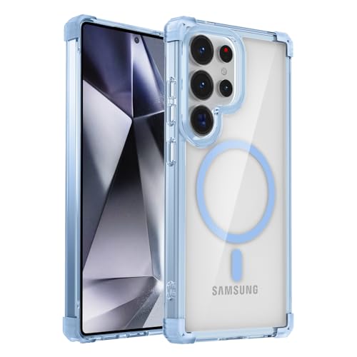Compatible for Samsung Galaxy S26 Ultra Case Magnetic Clear [Compatible with Magsafe] [15FT Military-Grade Protective] Heavy Duty Shockproof for Galaxy S26 Ultra Cover 2026 Blue - color: Blue, size: For Samsung Galaxy S26 Ultra Case 6.9"