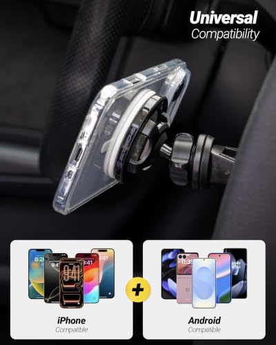 Scosche CD Player Phone Mount with MagSafe, Secure-Fit Magnetic Phone Holder for Car CD Slot, Compatible with PopSockets, iPhone 17 16 15 14 13, Includes MagSafe Ring for Android and Older iPhones - size: 1 Pack, style: CD Slot