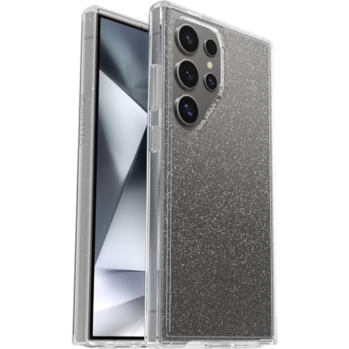 OtterBox Samsung Galaxy S24 Ultra Symmetry Series Clear Case - STARDUST (Clear/Glitter), ultra-sleek, wireless charging compatible, raised edges protect camera & screen - color: Clear/Glitter, style: Samsung Galaxy S24 Ultra