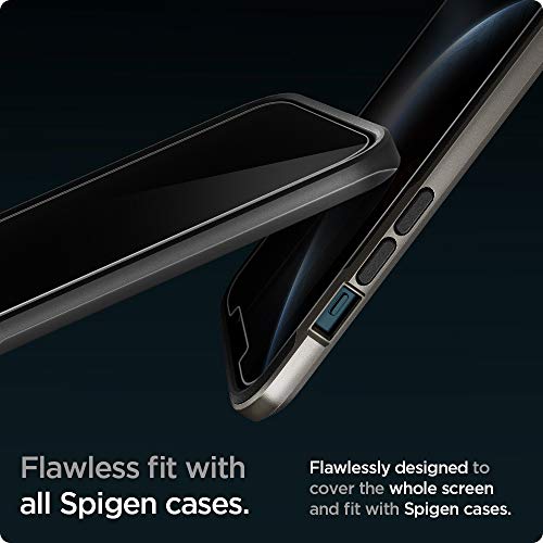Spigen Tempered Glass Screen Protector [Glas.tR EZ Fit - Privacy] Designed for iPhone 12 Pro Max - 2 Pack - size: iPhone 12 Pro Max