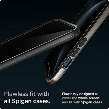 Spigen Tempered Glass Screen Protector [Glas.tR EZ Fit - Privacy] Designed for iPhone 12 Pro Max - 2 Pack - size: iPhone 12 Pro Max