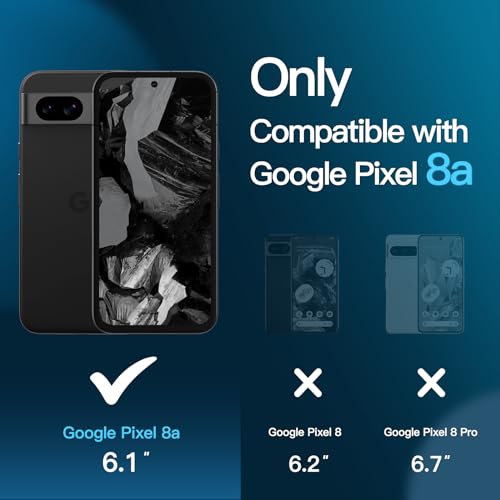 JETech Screen Protector for Google Pixel 8a, 2+2 Pack - size: Pixel 8a
